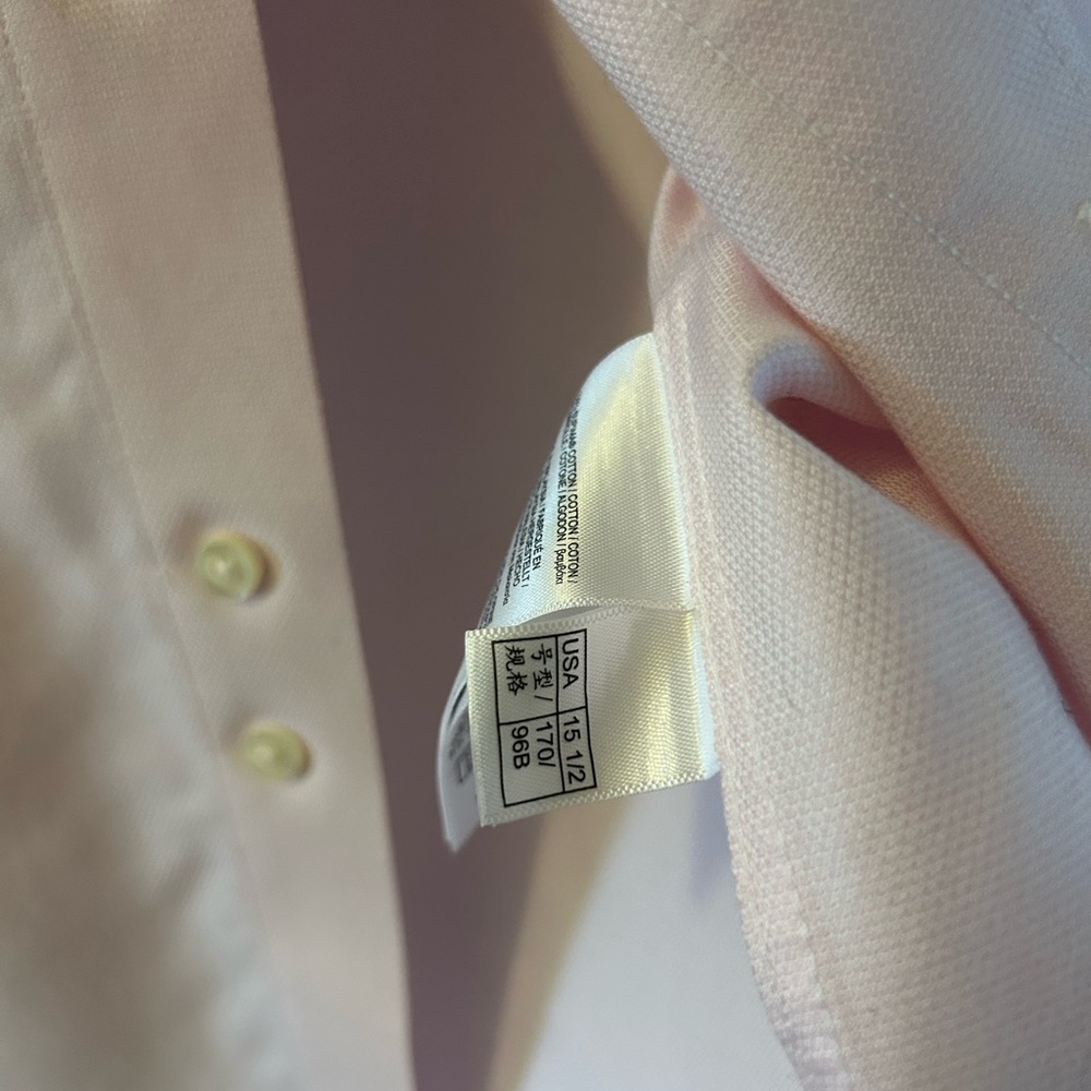 Brooks Brothers Men’s Dress Shirt — Milano Fit, Light Pink Supima Cotton